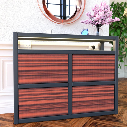 Cassettiera con cassetti in metallo con sei cassetti, colore argento